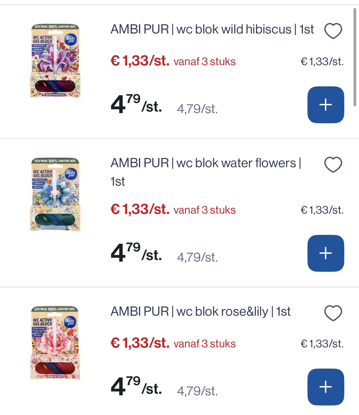 Ambi pur toiletblok heel goedkoop