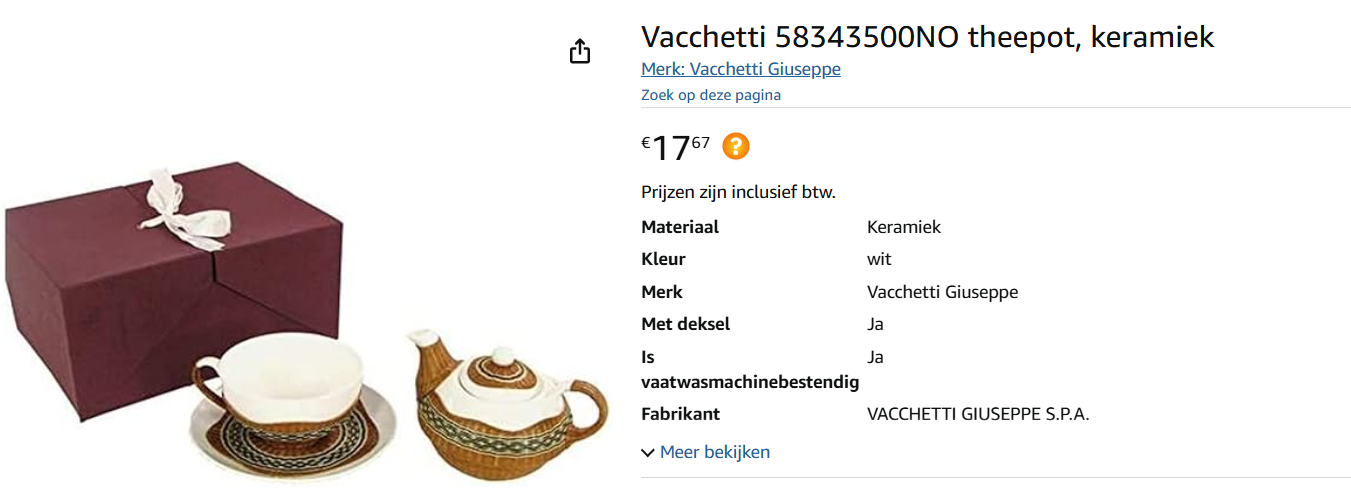 set keramiek theepot-lopje-schotel bij amazon nl