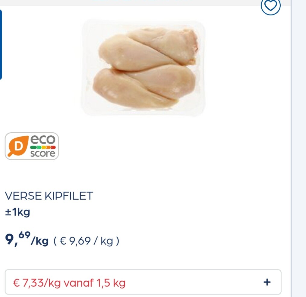 Verse kipfilet, boni zalmfilet