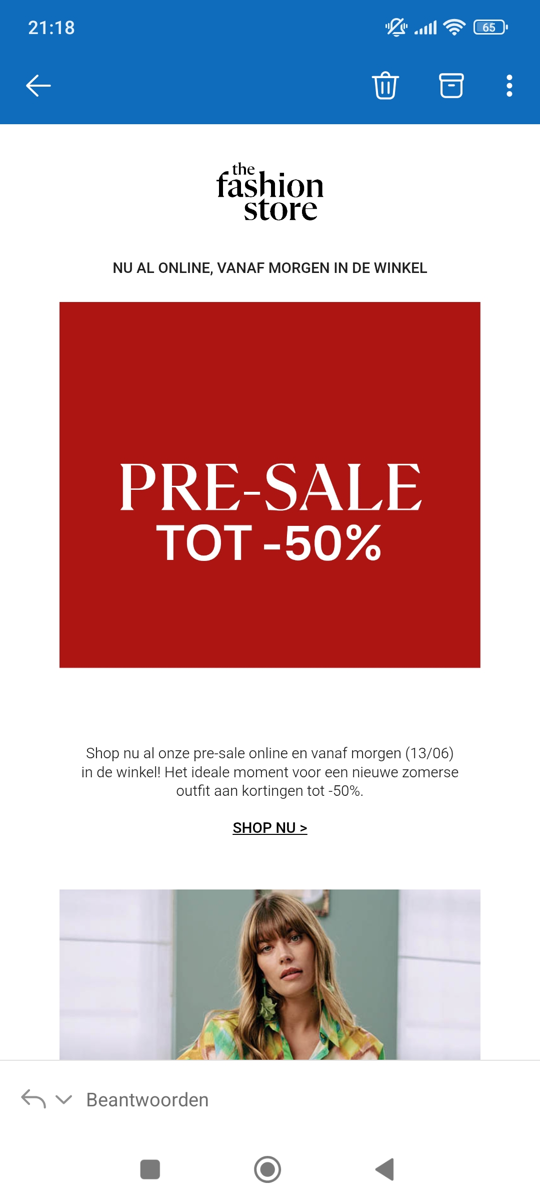 Koppelverkoop tot -50% bij the fashion store