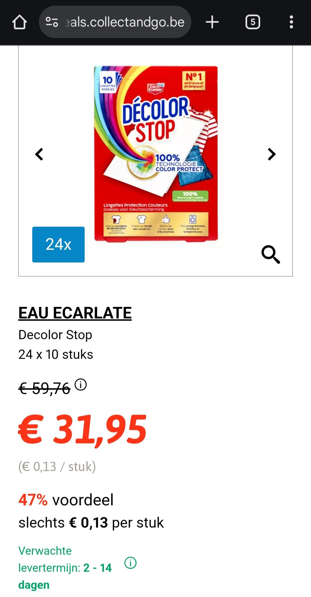 Décolor doekjes €3,15 i.p.v. €5,98