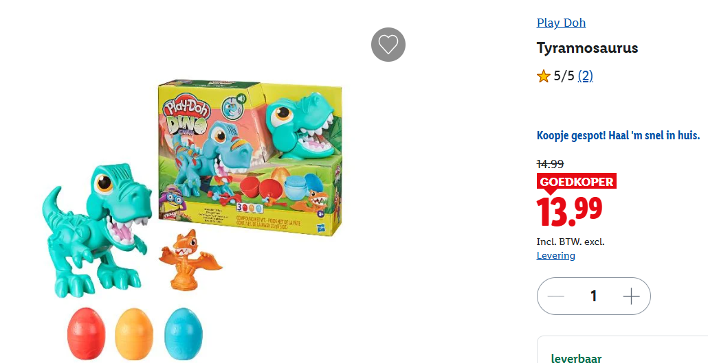 Play-Doh Dino Crew Crunchin' T-Rex goedkoop bij Lidl/Amazon