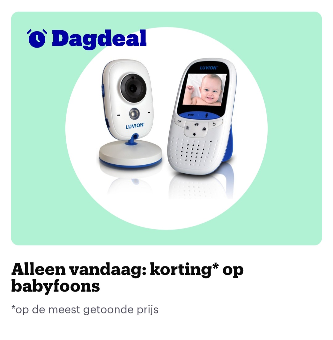 Alleen vandaag: korting op babyfoons bij Bol