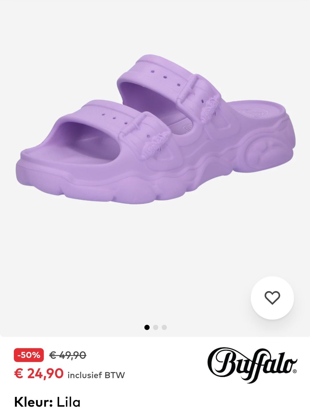 Buffalo lila badschoen enkel maat 39 -50% op aboutyou.be