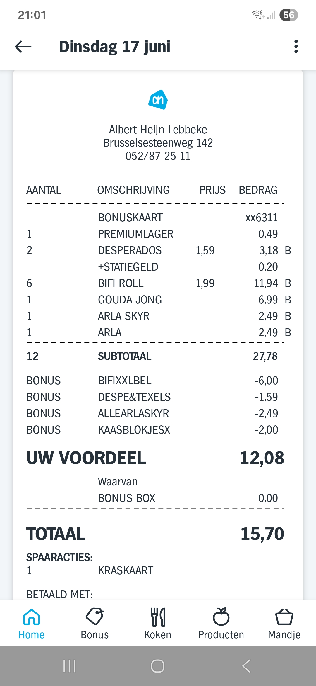 Albert Heijn promoties op o.a. Arla Skyr, Desperados, kaasblokjes en Bifi roll