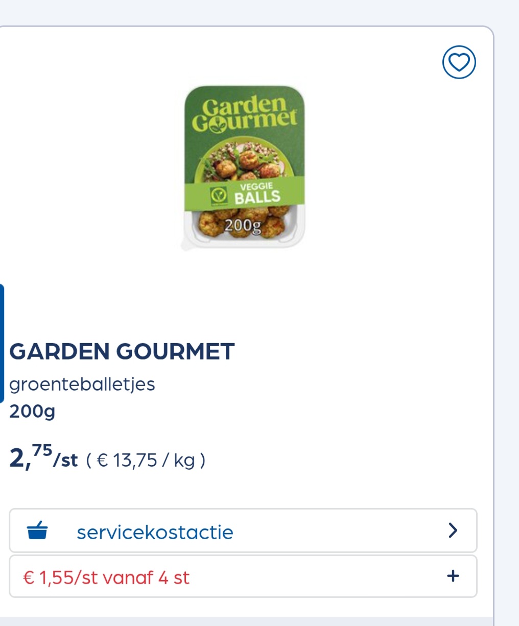 Verschillende garden gourmet goedkoper