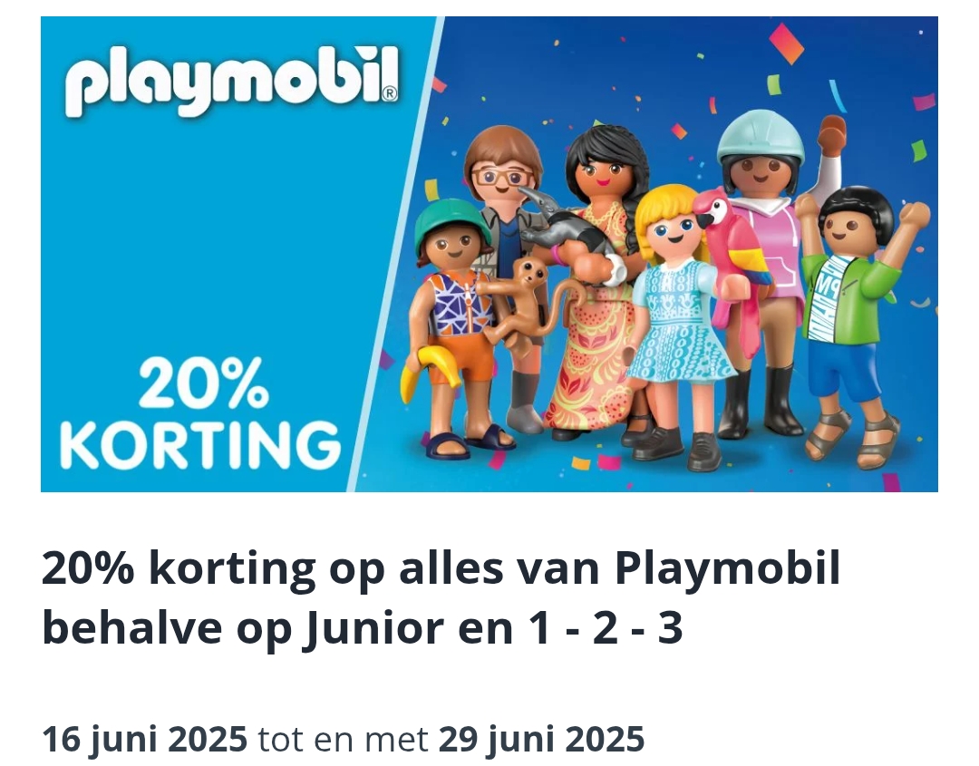 Toychamp -20% op playmobil