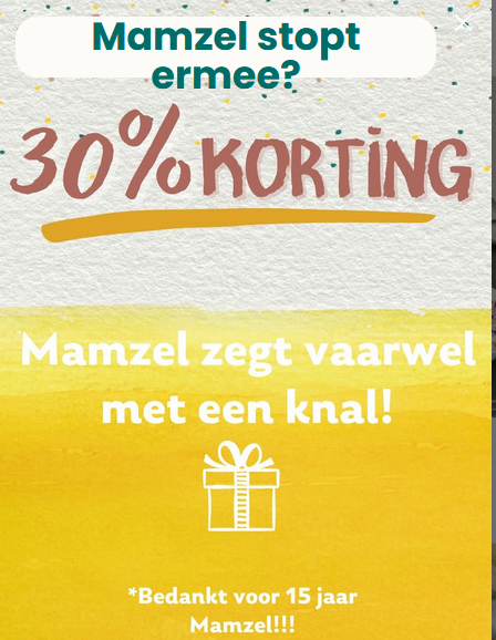 30% korting in de webshop van Mamzel