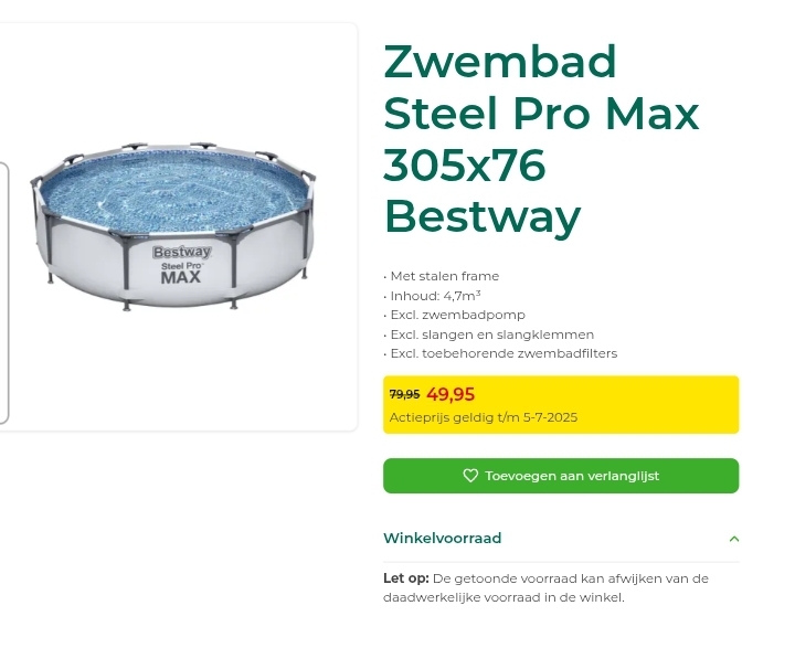 Bestway Steel Pro Max 305x76