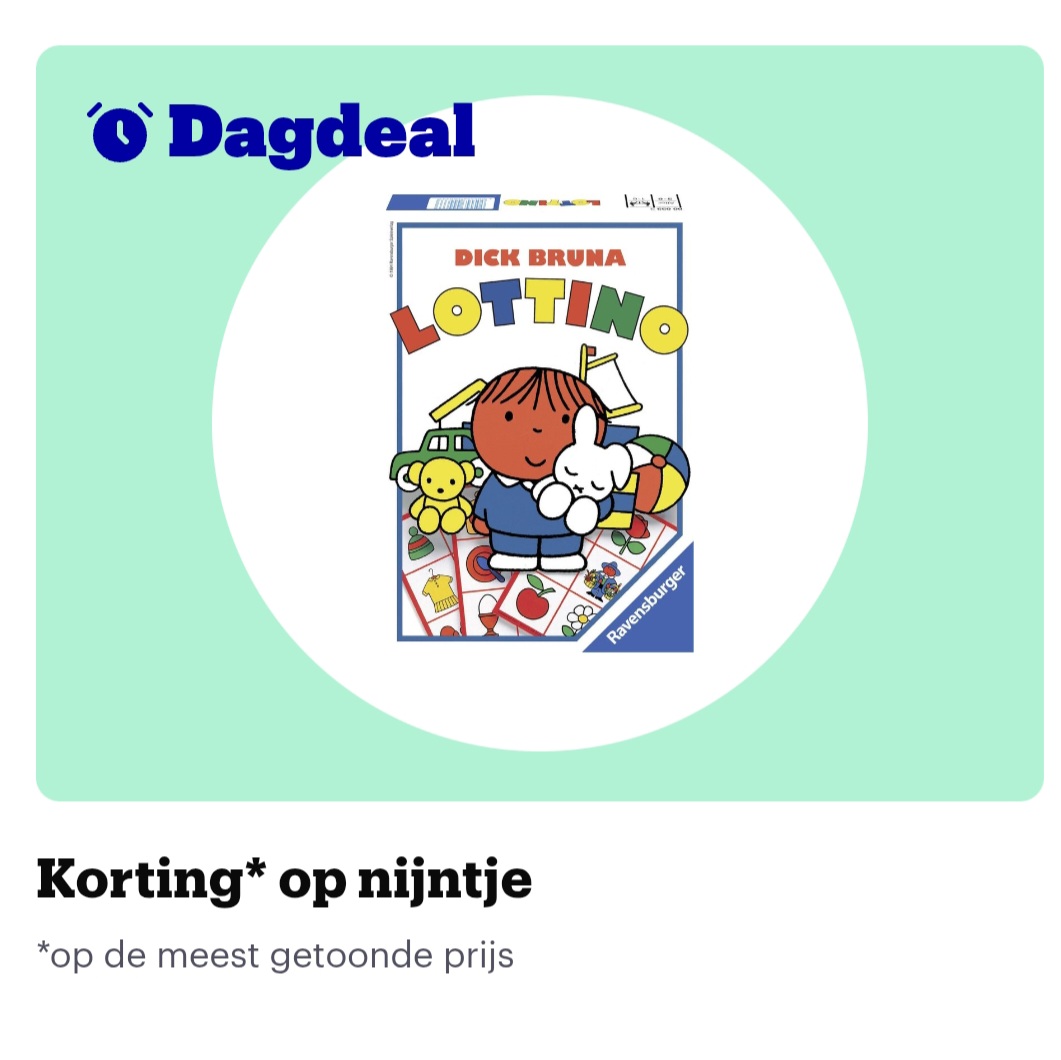 Dagdeal bol.com korting op Nijntje