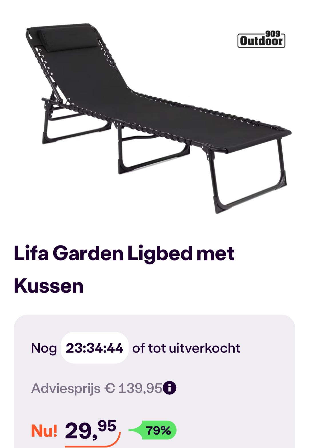 Lifa Garden Ligbed met Kussen -79%