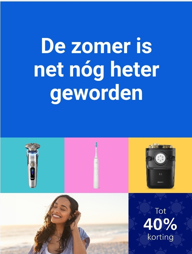 10% extra korting op de Zomer Sale bij Philips