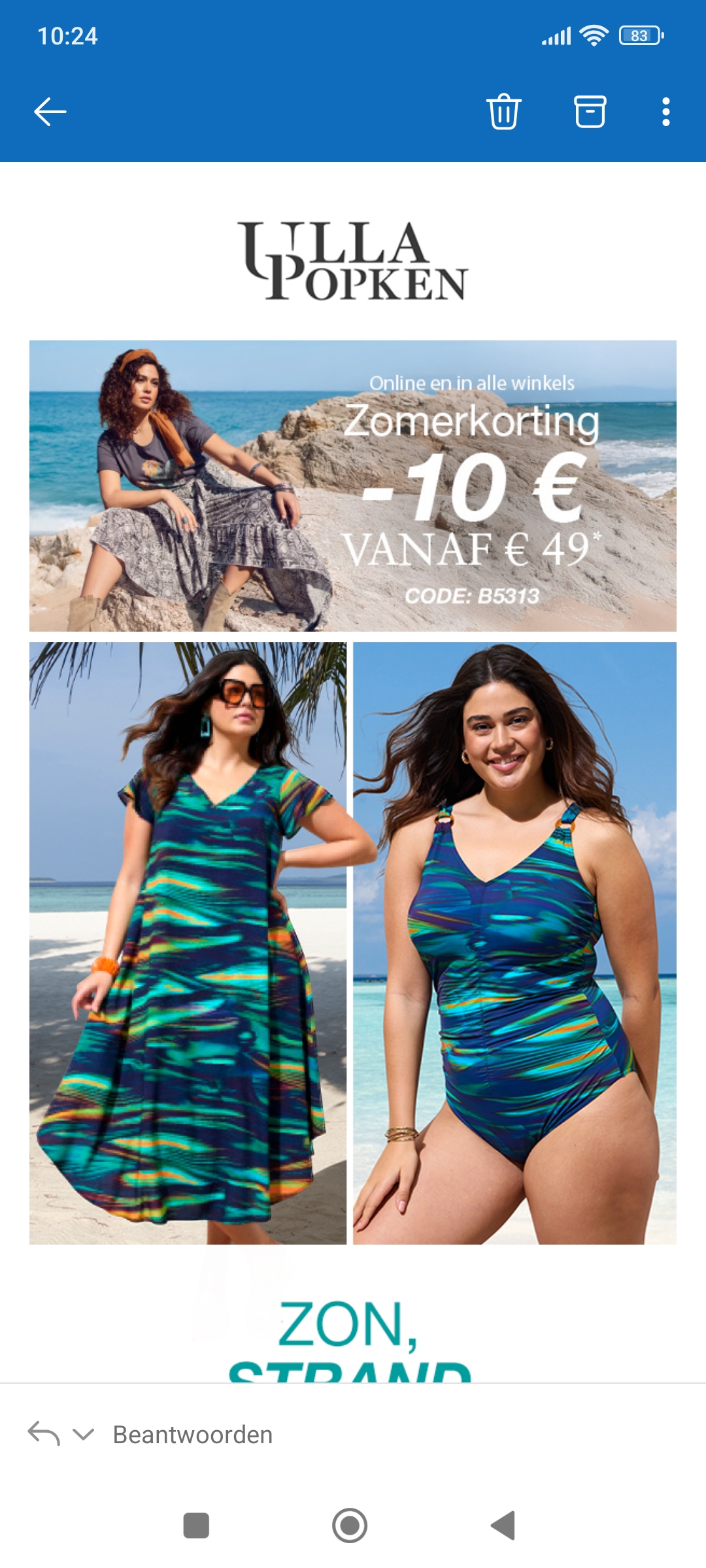 €10 korting ulla popken