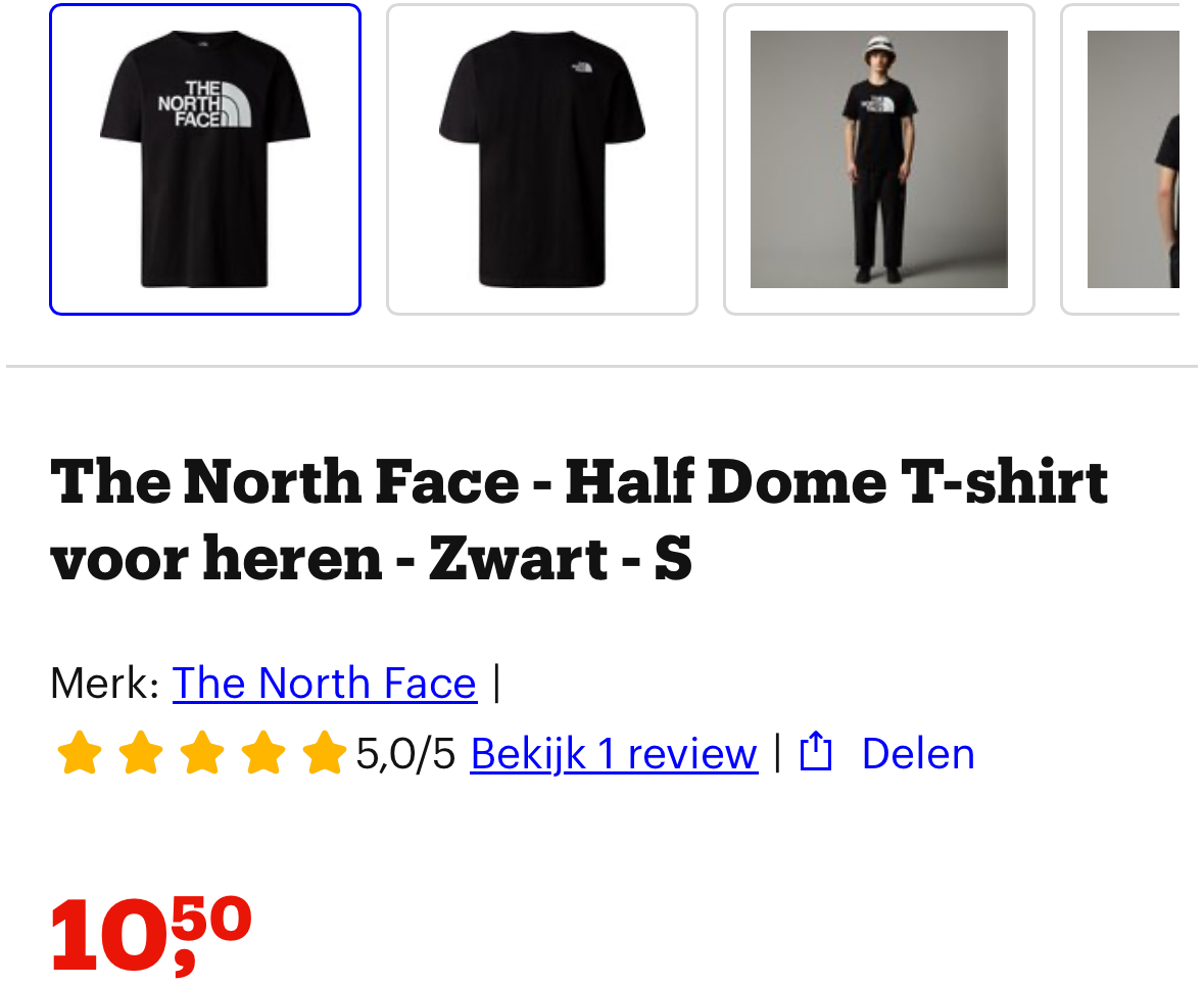 The North face t-shirt -70%