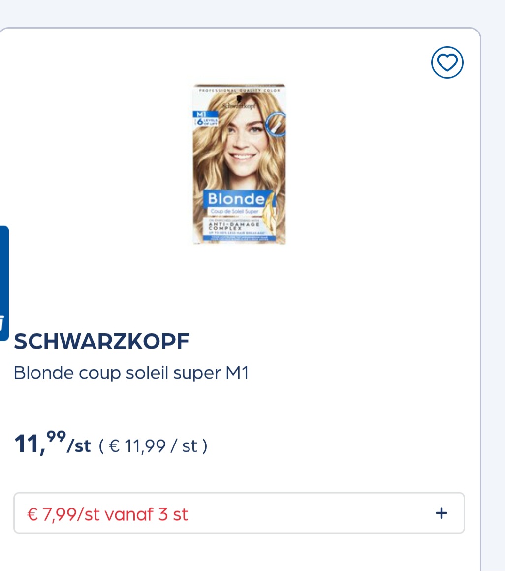 SCHWARZKOPF Blonde coup soleil super M1 in promo