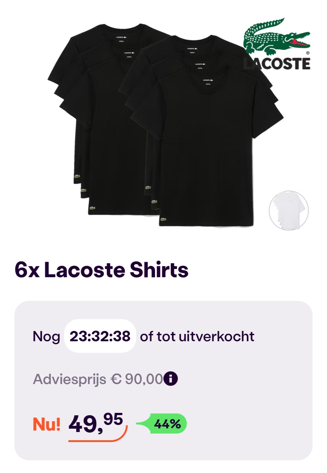 6x Lacoste Shirts -44%