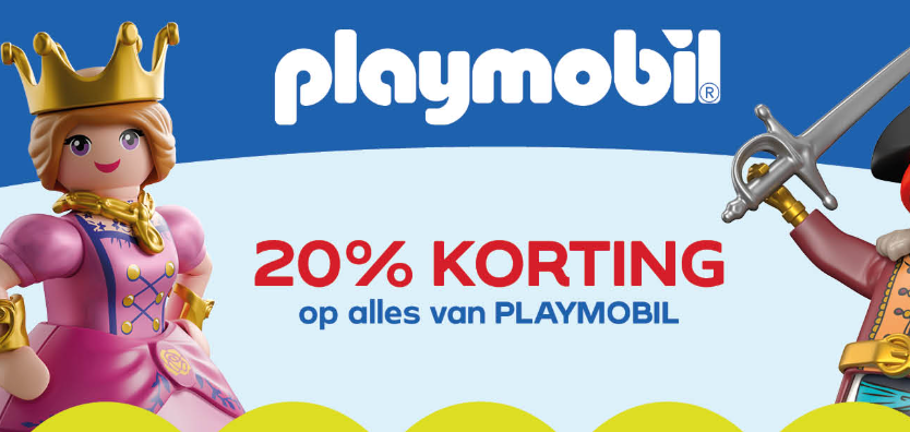 20% korting op ALLES van PLAYMOBIL bij Suprabazar
