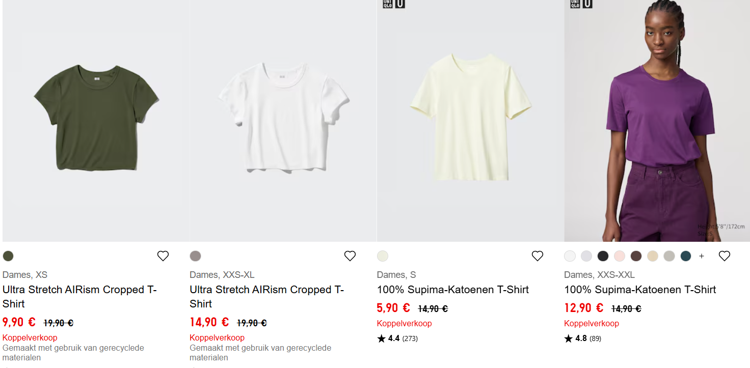 Hoge kortingen op mode bij Uniqlo 👕