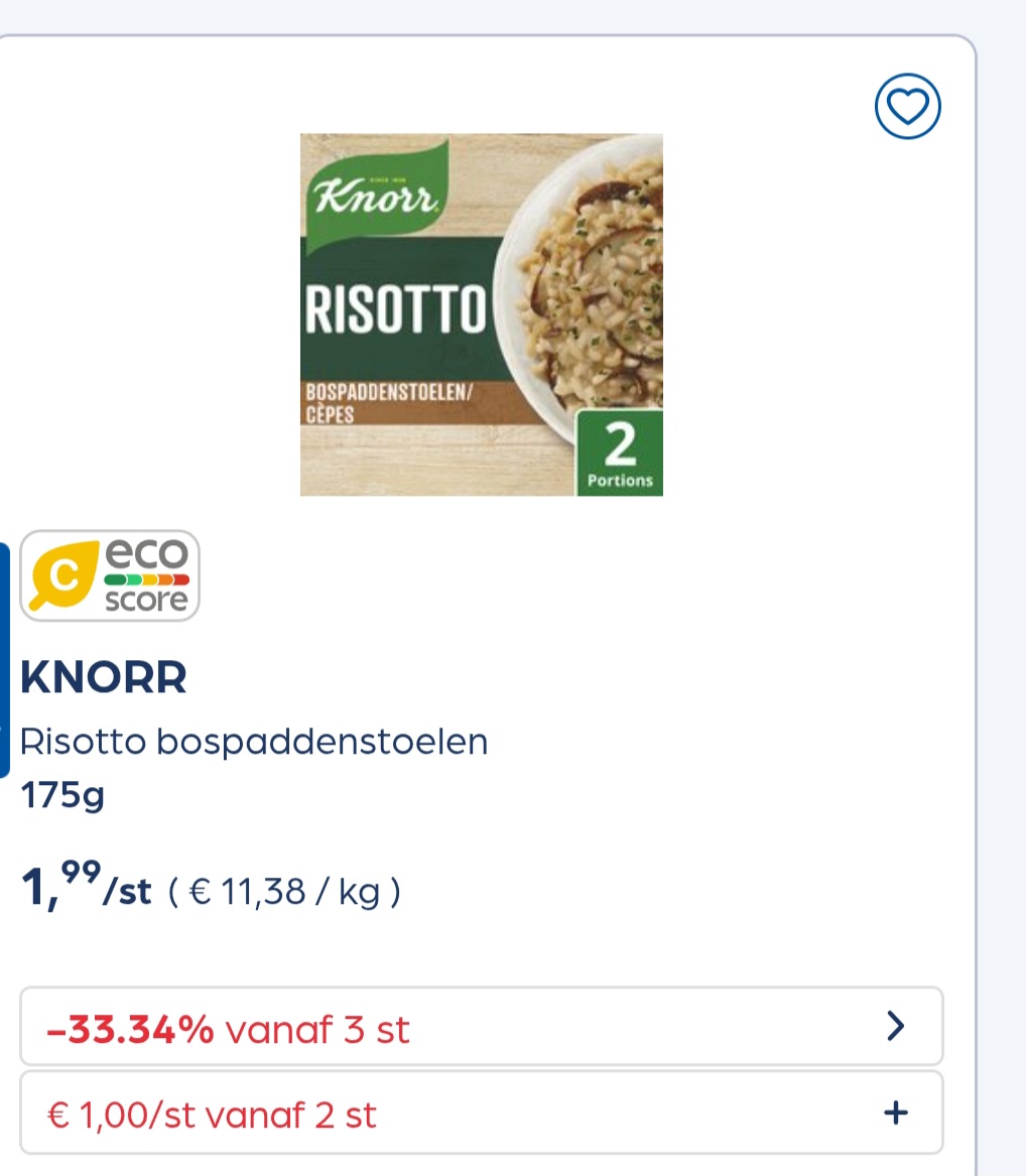 Knorr risotto -33,34% extra