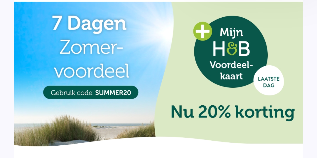 Vandaag 20% extra bij Holland and Barrett
