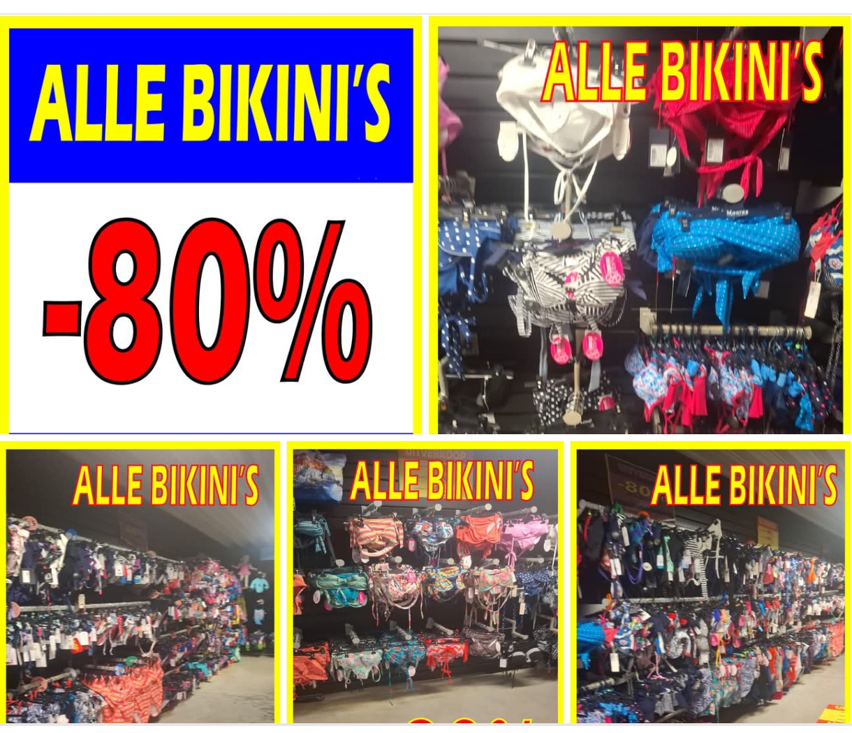 80% korting op alle bikini's bij Sport arena Aalst