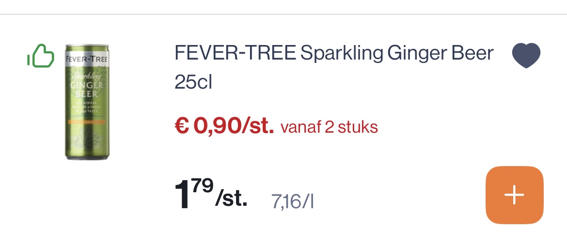 Gimber en Fever tree blik 25 cl -50%