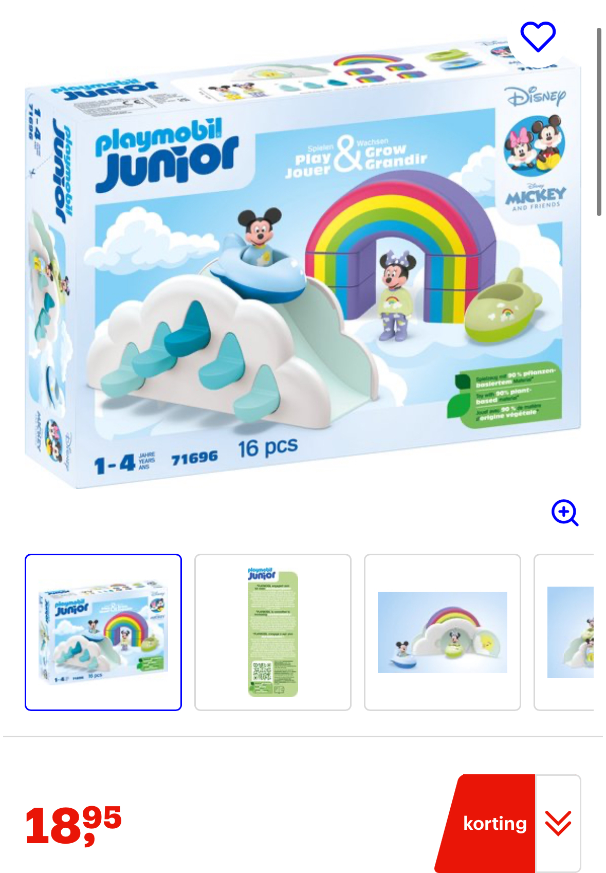 Playmobil Junior & Disney Mickey Mouse Wolkenhuis