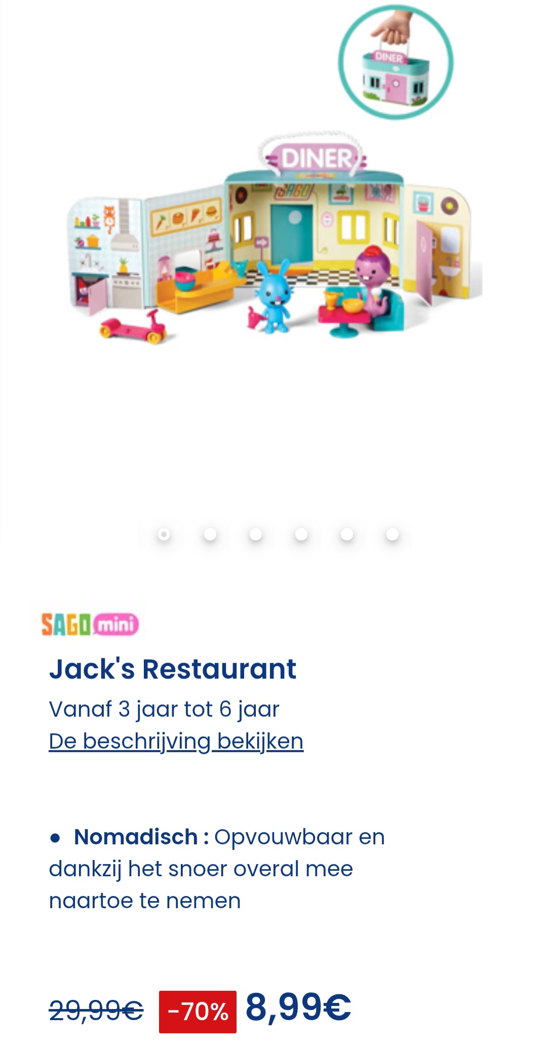 Jack's restaurant -70% op okaidi.be