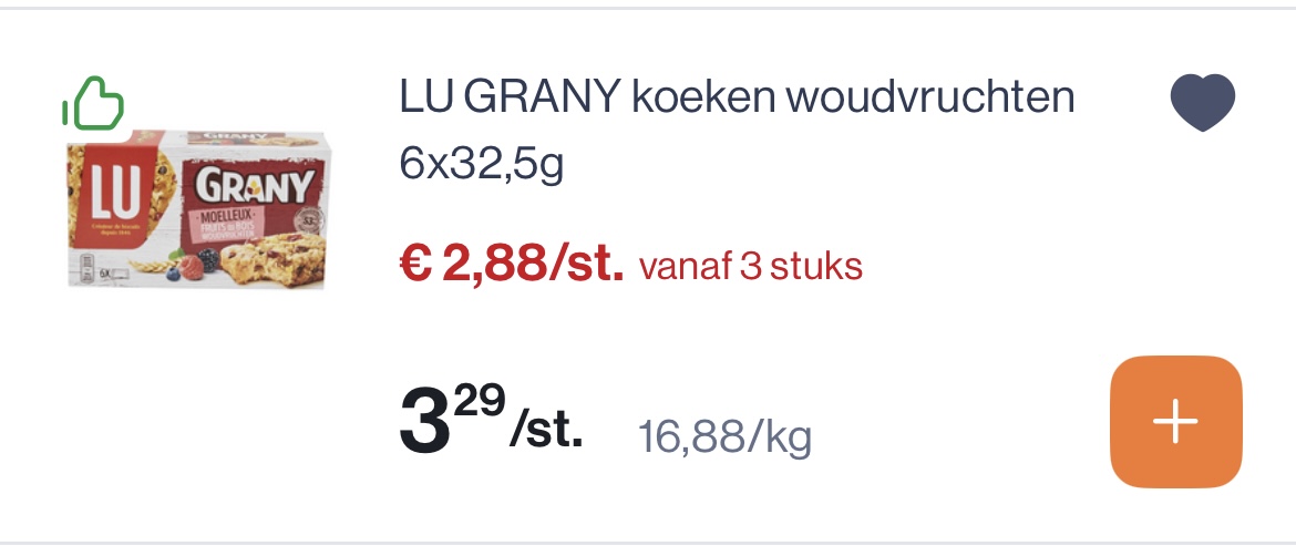 Grany koeken woudvruchten 6x32,5 gram goedkoper vanaf 3 stuks