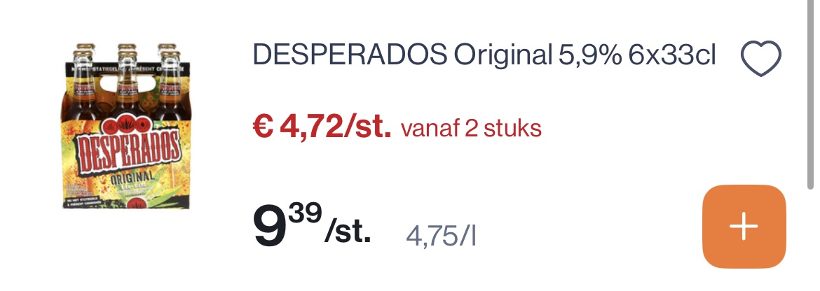 Verschillende soorten Desperados -50%