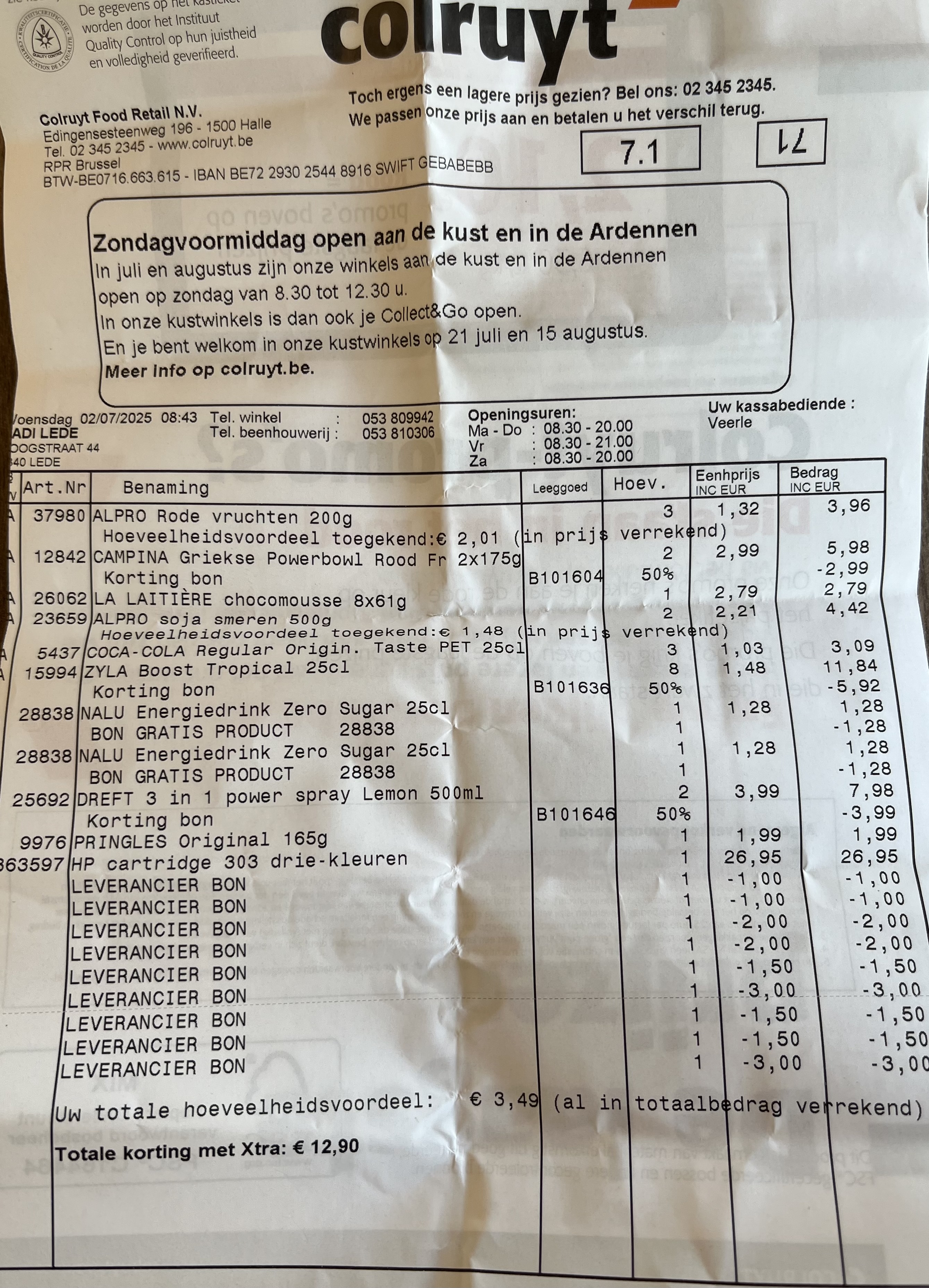 Koopjes bij Colruyt o.a. gratis Dreft spray en Zyla goedkoper