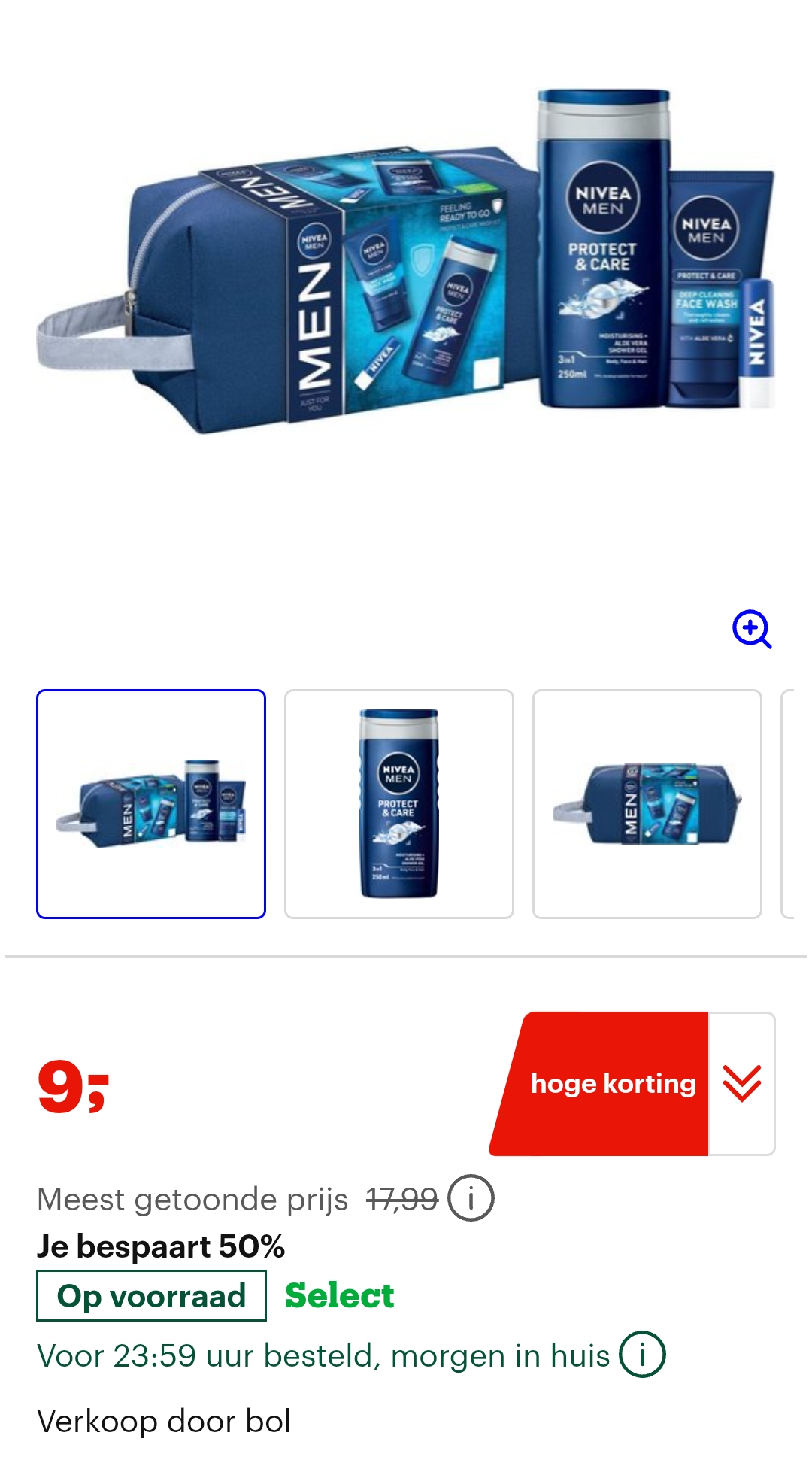 NIVEA MEN READY TO GO cadeauset bij bol 50% korting