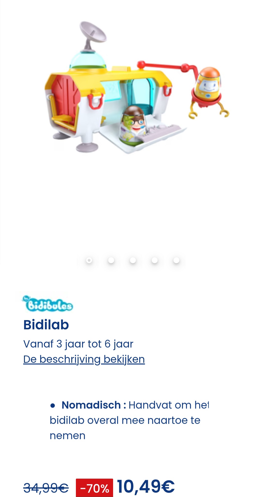 Bidilab -70% op Okaïdi