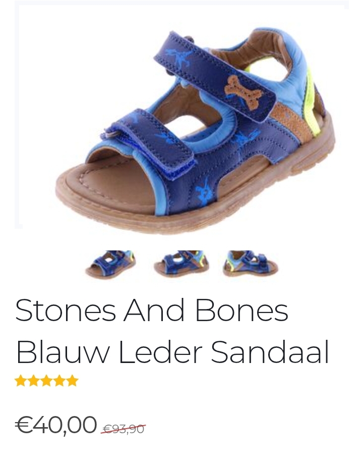 Stones and Bones sandalen -57%