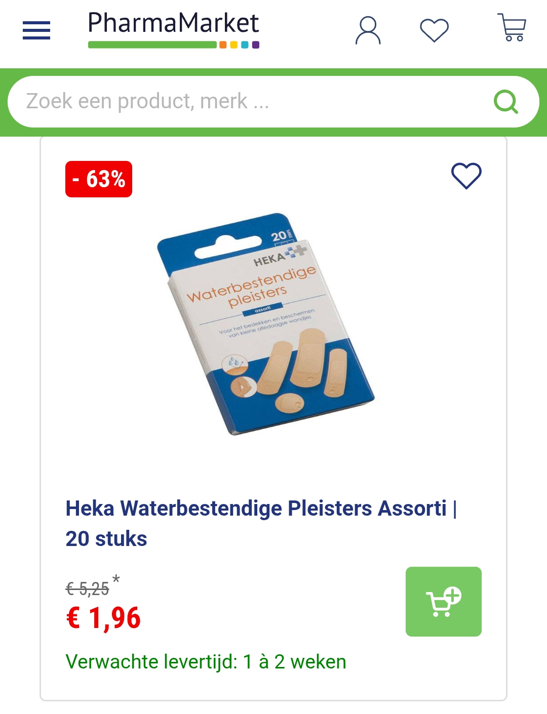 Pharmamarket tot 63%