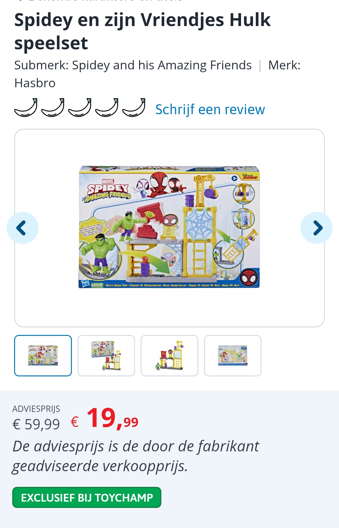 Spidey en zijn Vriendjes Hulk speelset bij Toychamp 66% korting