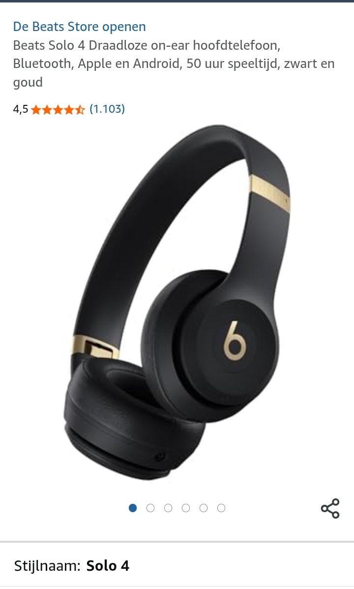 Prime day deal: Beats Solo 4 Draadloze on-ear hoofdtelefoon