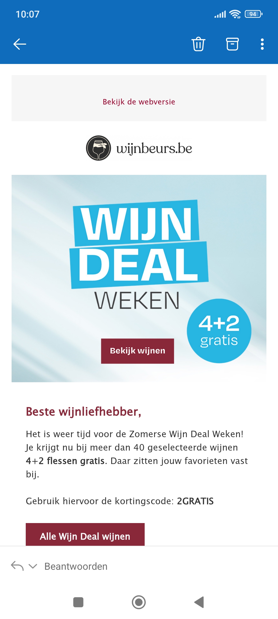 4+2 gratis op wijnen bij wijnbeurs