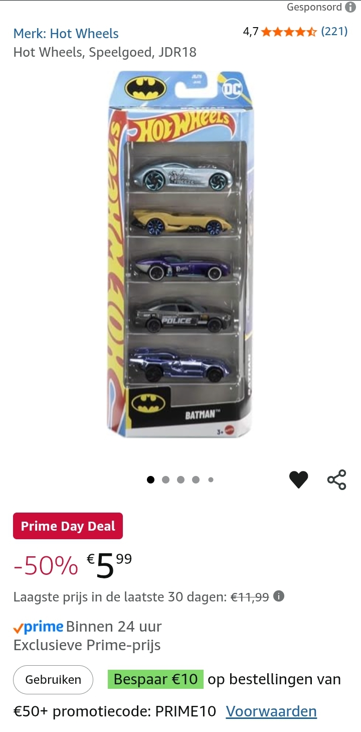 Prime day deal: Hot Wheels Batman 5-Pack