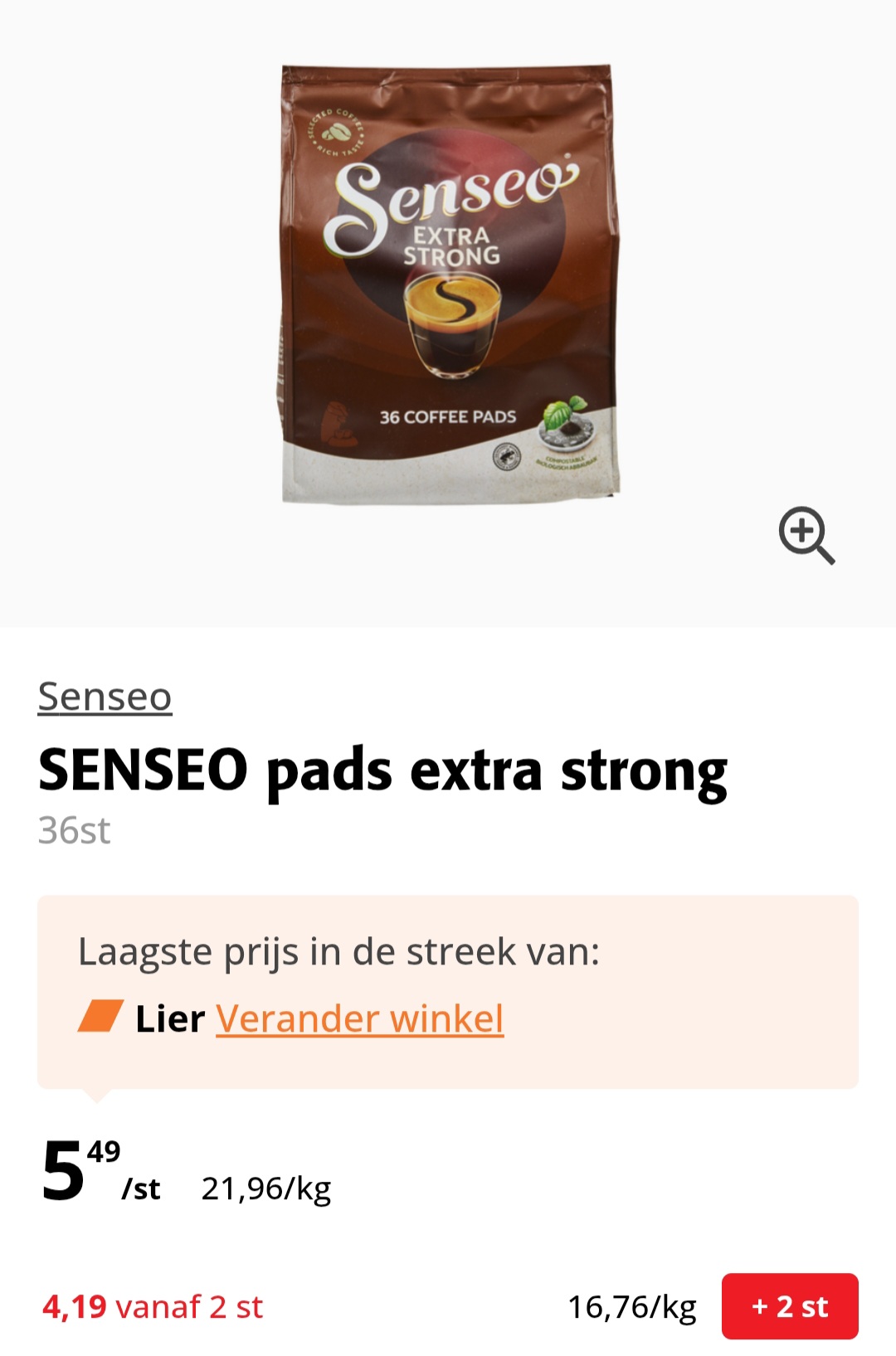 Senseo pads ultra strong 36st in promo