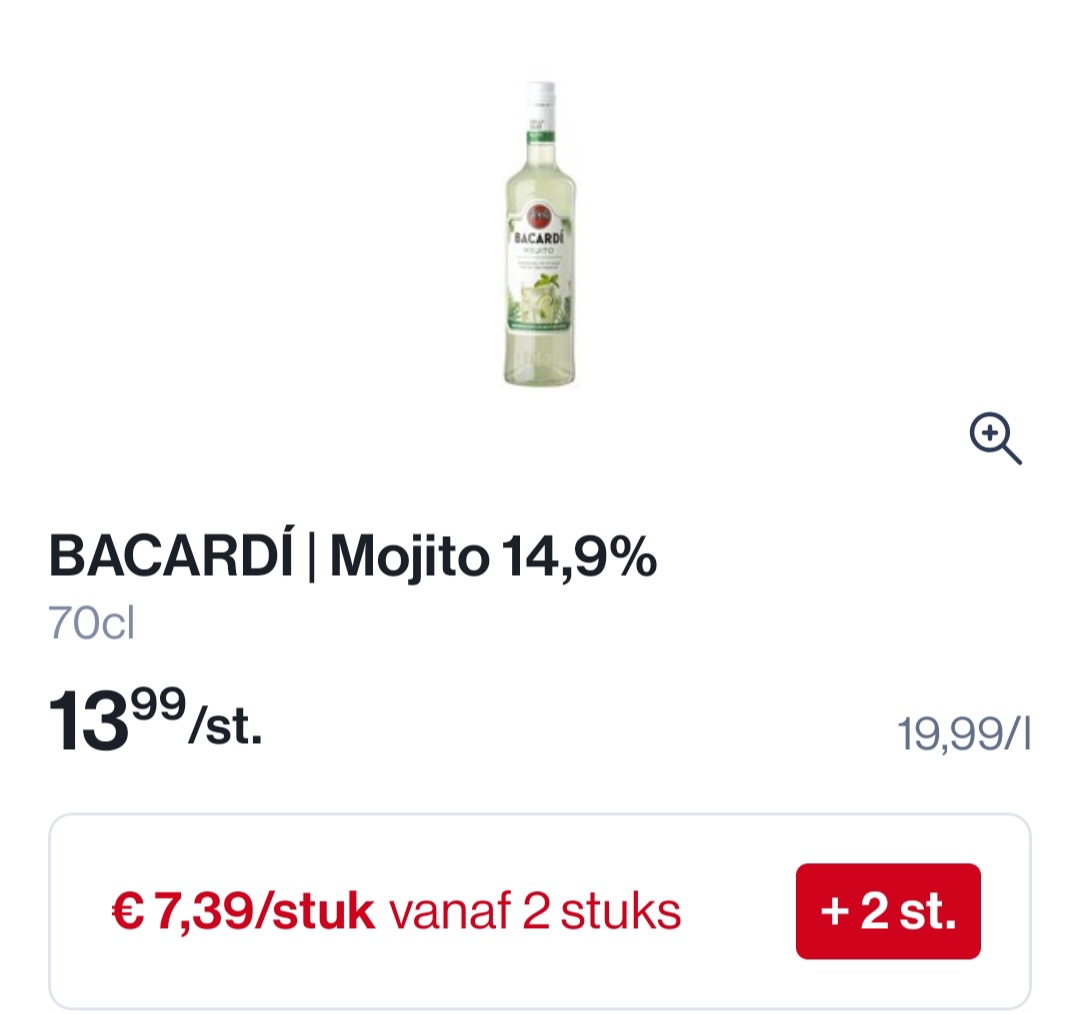 Bacardi mojito in promo