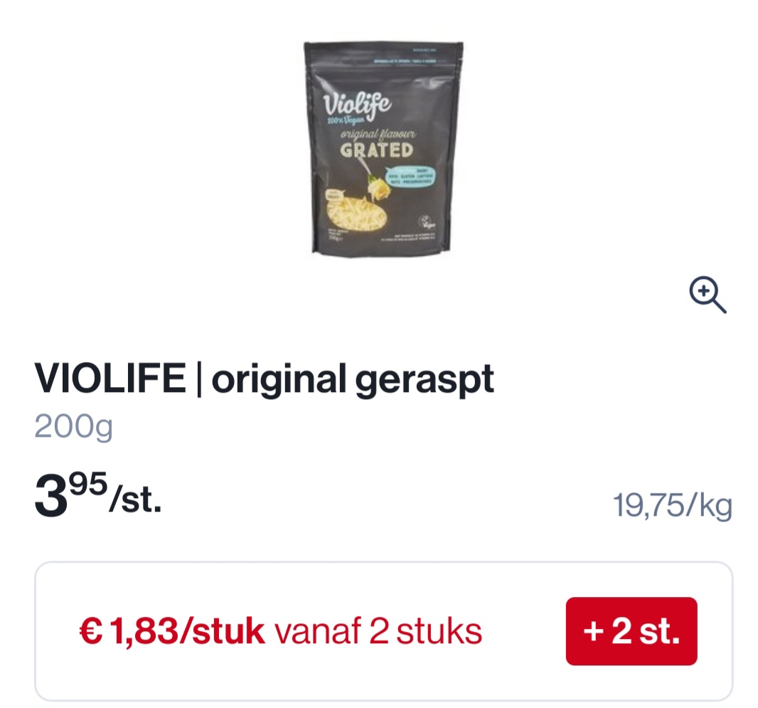 Violife original geraspt in promo