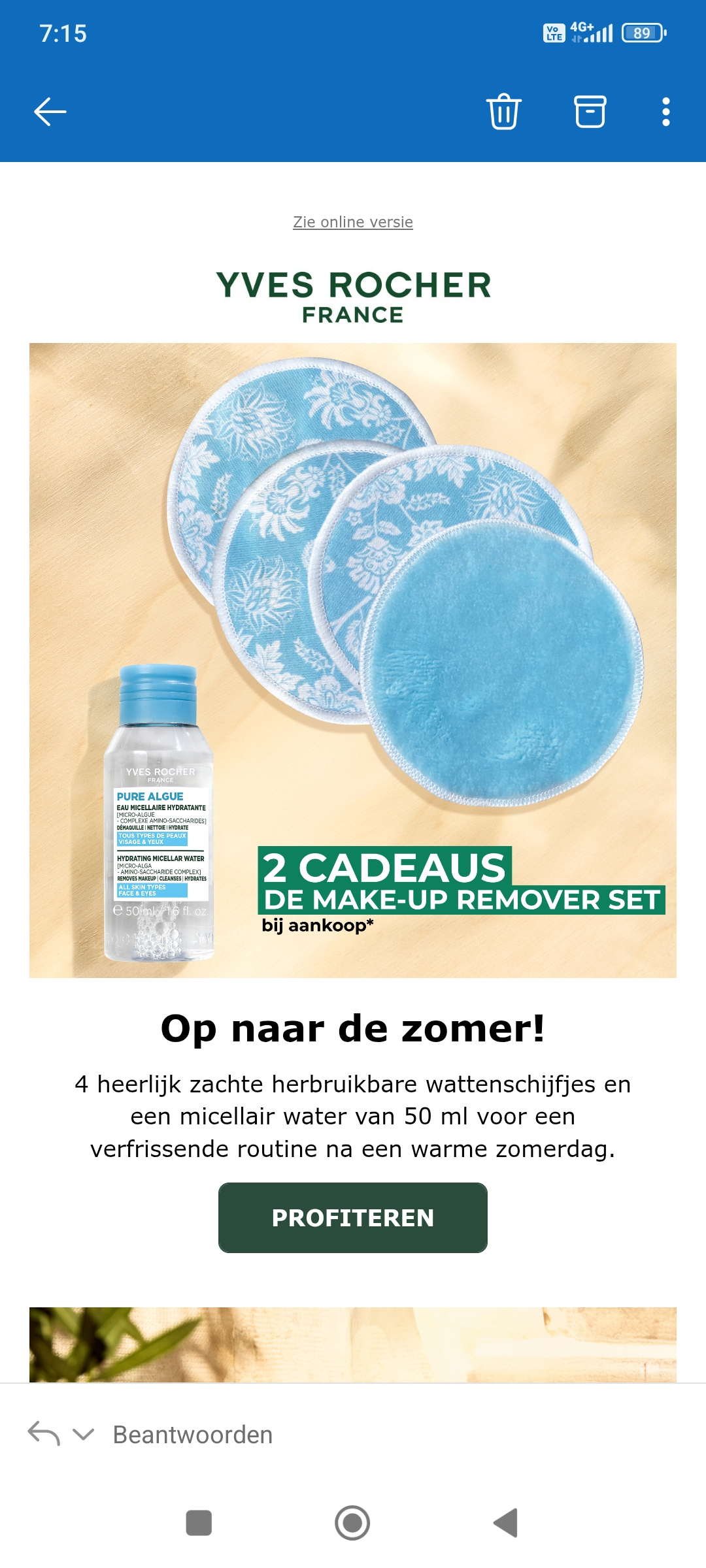 Yves rocher: gratis makeup remover-kit en XXL zomertas aan €3,99