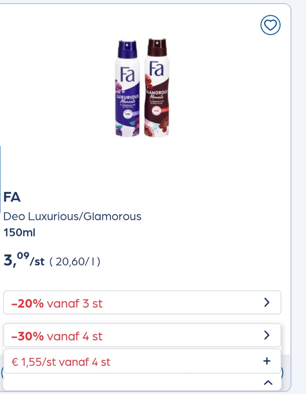 Fa deo en douche -30% extra