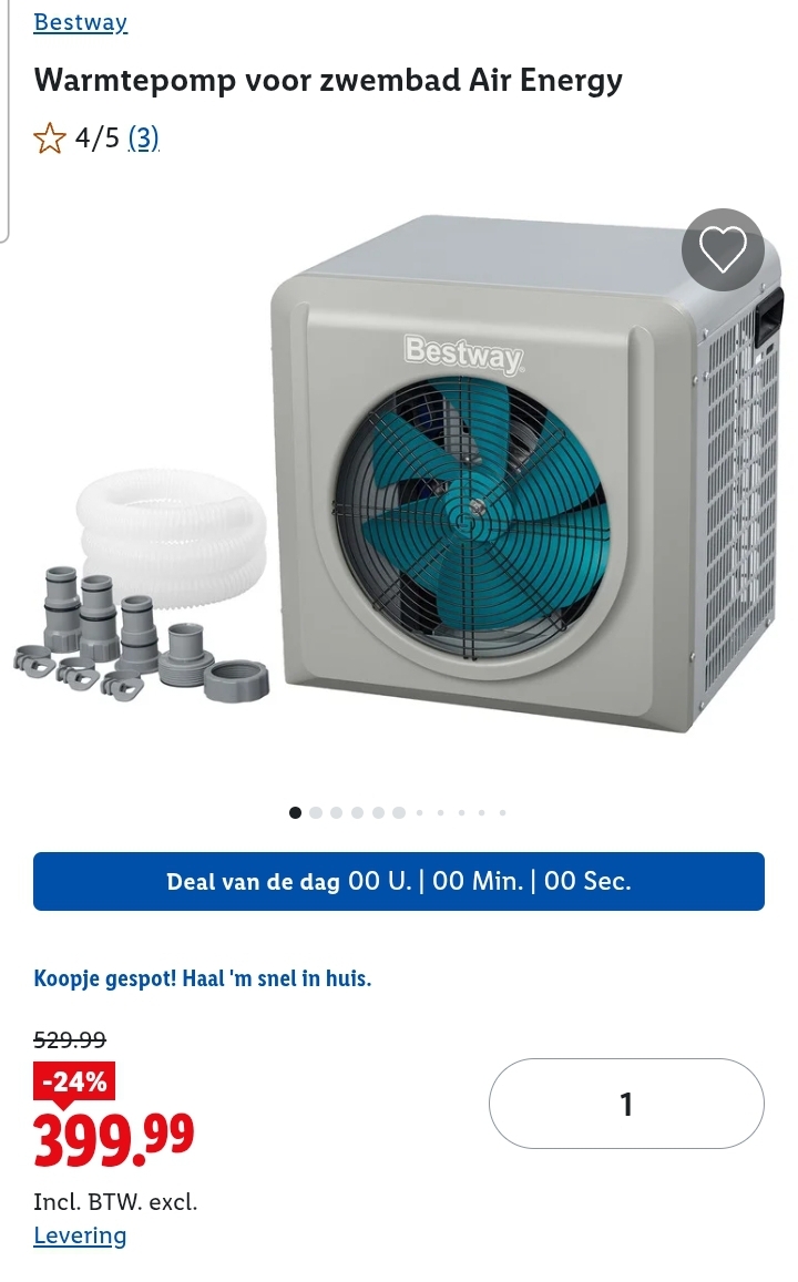 Dagdeal: Bestway Flowclear Air Energy zwembadverwarming
