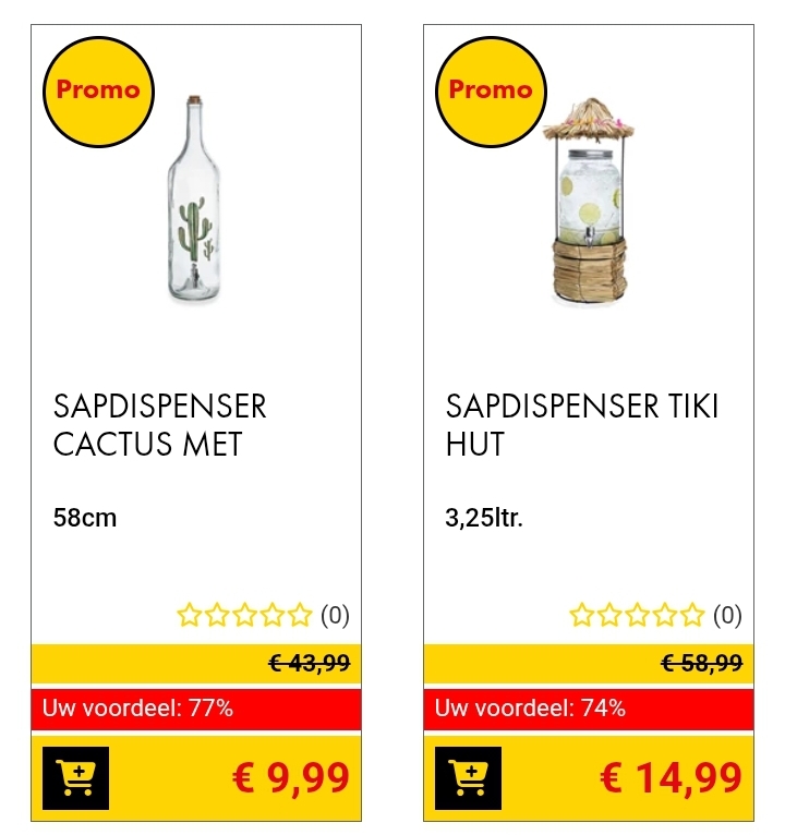 Cosy & Trendy sapdispensers tot 77% korting