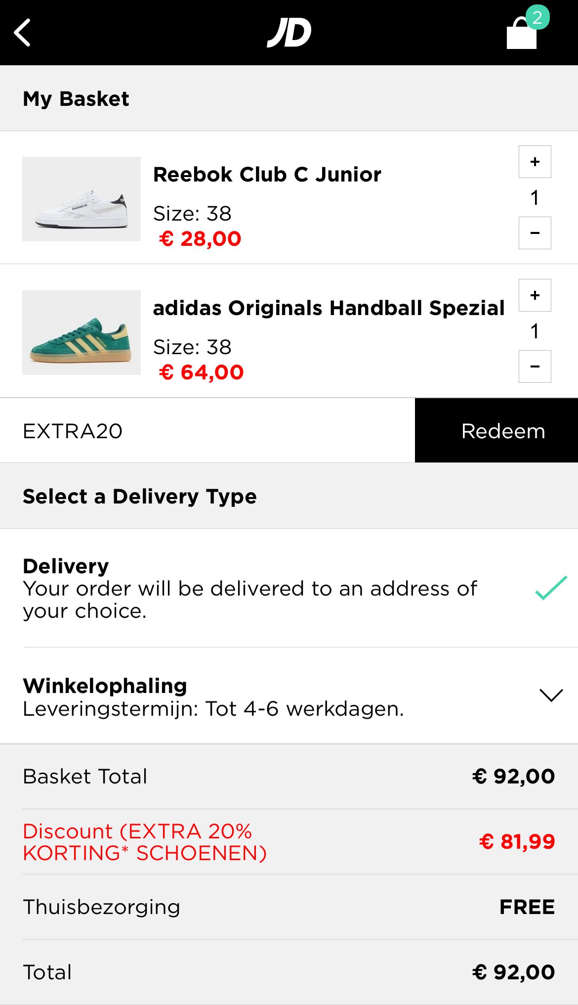 Hoge kortingen bij JD Sports + 20% bovenop de soldenprijzen