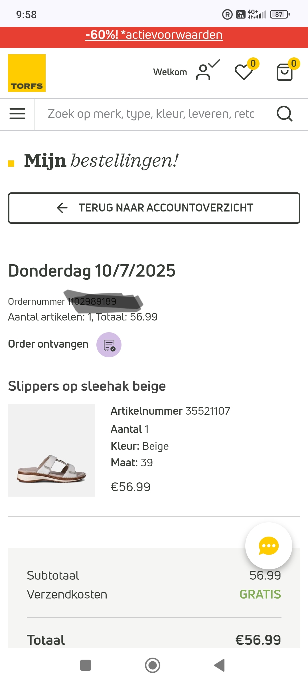 Torfs solden 25% korting