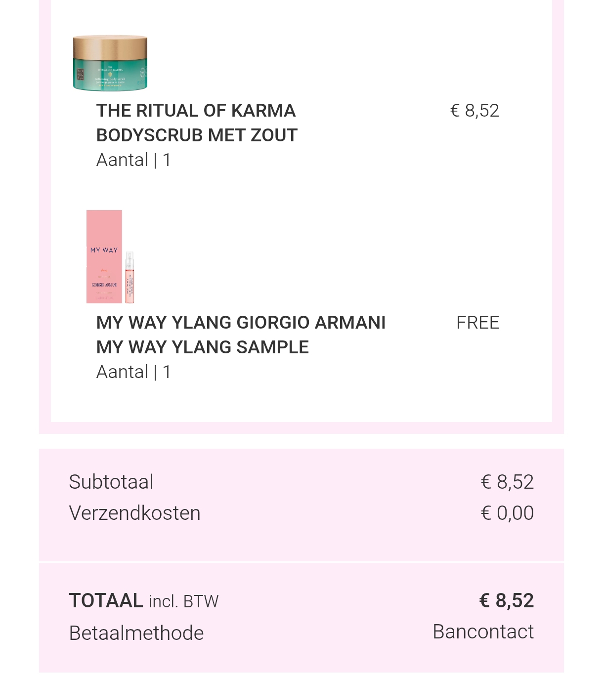 Rituals scrub en gratis staaltje parfum voor 8,52€