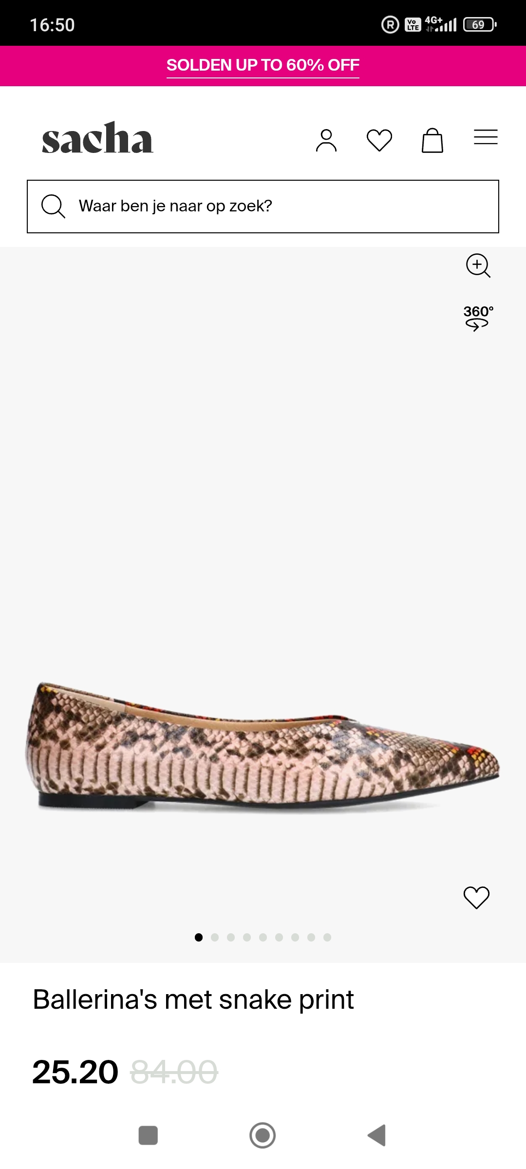 Sacha nu solden tot -70%